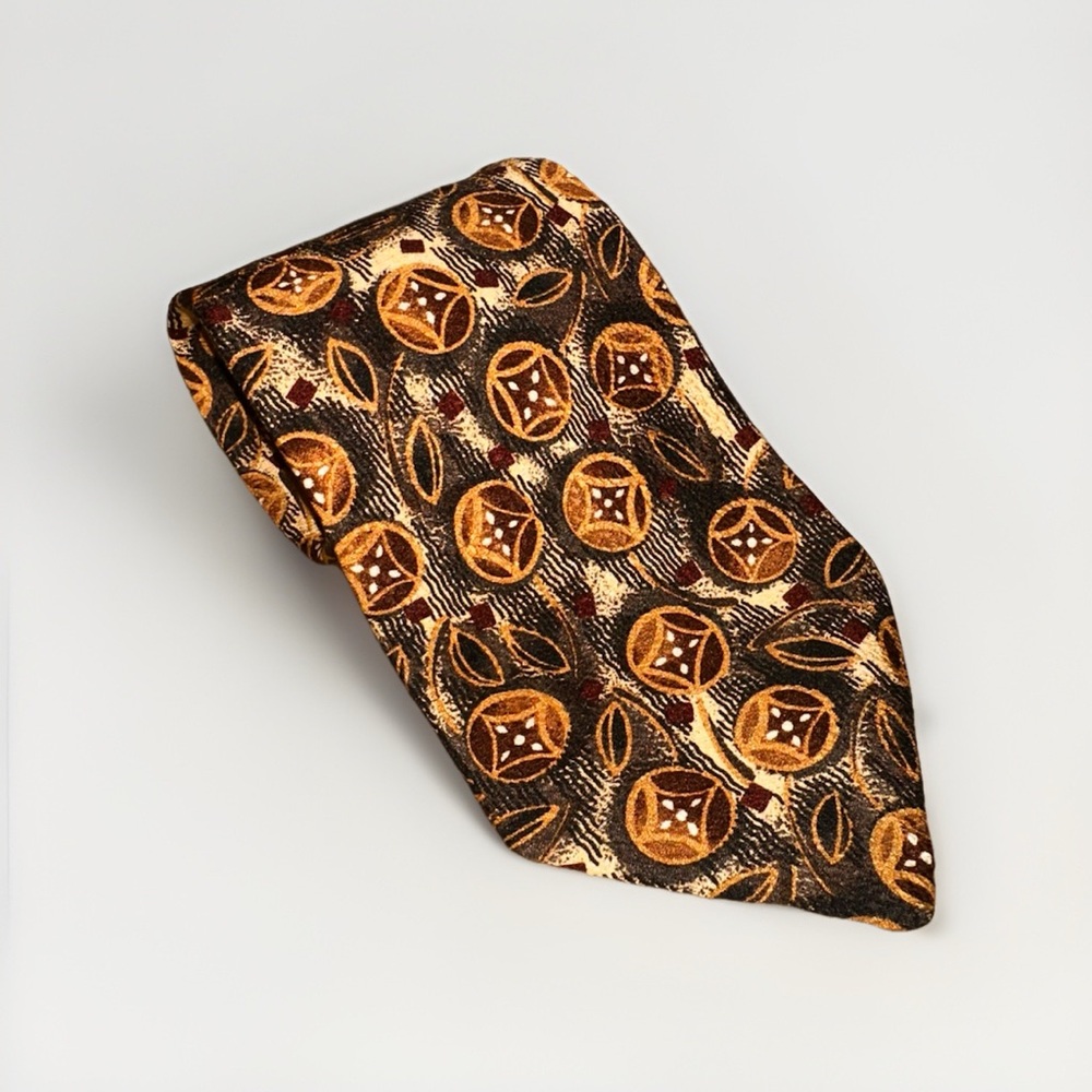 VTG Robert Talbot Studio Nordstrom Hand Sewn Silk Geometric 100% Silk Tie USA